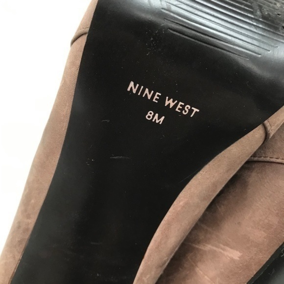 Nine West Tan Leather Idyll Stiletto Ankle Boots 8 - Picture 8 of 9